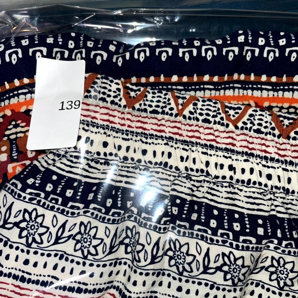 Beach Lunch Lounge Shorts Women Medium Multicolor Patterned Chic Bohemian Summer - Picture 11 of 11